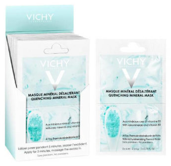 Vichy Mineral Masks Quenching Mineral Mask 2*6 мл Минеральная успокаивающая маска с витамином B3