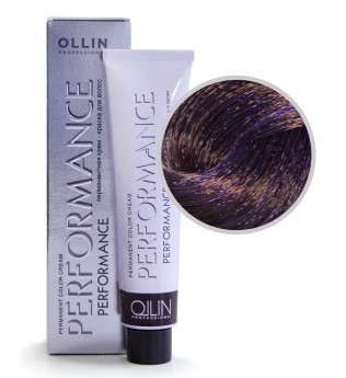 Ollin Professional Performance Permanent Color Cream 5-22 60 мл Перманентная крем-краска для волос с экстрактом лекарственных растений и протеинами шёлка (цвет светлый шатен фиолетовый)