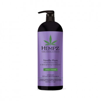 Hempz Hair Care Vanilla Plum Herbal Moisturizing Strengthening Conditioner 1000 мл Кондиционер для волос укрепляющий, Ваниль и Слива