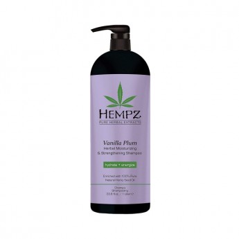 Hempz Hair Care Vanilla Plum Herbal Moisturizing &amp; Strengthening Shampoo 1000 мл Шампунь растительный увлажняющий и укрепляющий Ваниль и Слива