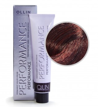 Ollin Professional Performance Permanent Color Cream 5-6 60 мл Перманентная крем-краска для волос с экстрактом лекарственных растений и протеинами шёлка (цвет светлый шатен красный)