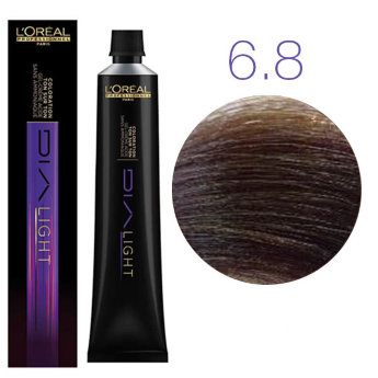 L&#039;Oreal Professionnel Dia Light 6.8 50 мл Краска для чувствительных волос (Темный блондин мокка)