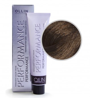 Ollin Professional Performance Permanent Color Cream 5-7 60 мл Перманентная крем-краска для волос с экстрактом лекарственных растений и протеинами шёлка (цвет светлый шатен коричневый)