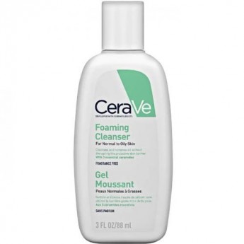 CeraVe Foaming Cleanser For Normal To Oily Skin 88 мл Очищающий гель для нормальной и жирной кожи лица и тела