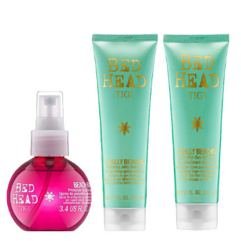 TIGI Bed Head Totally Beachin&#039; Hair Pack (Набор из 3-х предметов) Набор защита от солнца