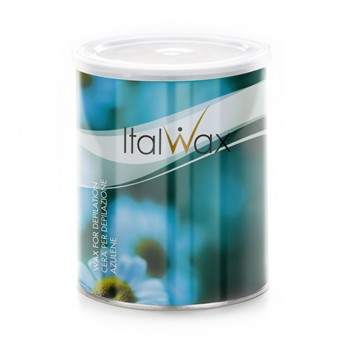 ItalWax Wax For Depilation Azulene 800 мл Прозрачный воск для депиляции тонких, светлых волос. Содержит вытяжку из ромашки аптечной, обладает антисептическими свойствами. Хорошо виден на коже (Азулен)