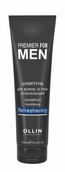 Ollin Professional Premier For Men Shampoo Hair&amp;Body Refreshening 250 мл Шампунь для волос и тела освежающий