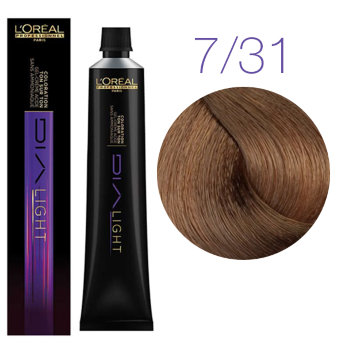 L&#039;Oreal Professionnel Dia Light 7.31 50 мл Краска для чувствительных волос (Блондин золотисто-пепельный)