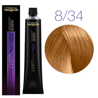 L&#039;Oreal Professionnel Dia Light 8.34 50 мл Краска для чувствительных волос (Светлый блондин золотисто-медный)