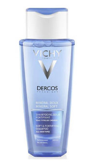 Vichy Dercos Mineral Soft Shampoo 200 мл Шампунь мягкий укрепляющий, нежные минералы, для всех типов волос. Без силиконов. Без красителей. Без парабенов.
