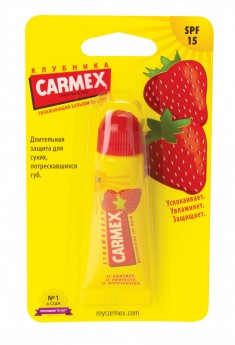 Бальзам для губ Carmex Soothing Original Lip Balm  Strawberry Tube Питательный блеск-бальзам для губ с ароматом клубники в тюбике