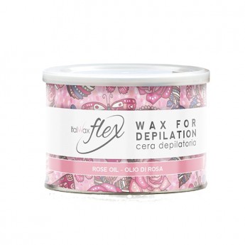 ItalWax Flex Wax For Depilation Rose Oil 400 мл Очень эластичный воск, распределяется по коже ровным слоем, отлично удаляет короткие жесткие волосы, содержит розовое масло, которое питает кожу, обладает заживляющим свойством (Кремовая роза)