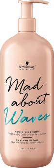 Schwarzkopf Professional Mad About Waves Sulfate Free Cleanser 1000 мл Безсульфатный шампунь для волнистых волос 