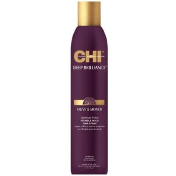 CHI Deep Brilliance Olive &amp; Monoi Optimum Finish Flexible Hold Hair Spray 284 гр Лак для волос эластичной фиксации Оптимальный Результат
