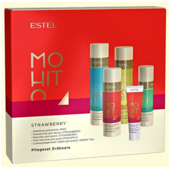 Estel Professional Otium Mohito Strawberry Kit Набор из пяти предметов для домашнего применения (Клубника)