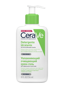 CeraVe Hydrating Cleanser For Normal To Dry Skin 236 мл Увлажняющий очищающий крем-гель для нормальной и сухой кожи лица и тела