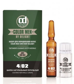 Constant Delight Barber Color Men 4/02 Краска + оксидент, цвет - шатен натуральный пепельный
