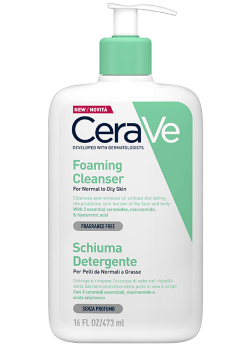 CeraVe Foaming Cleanser For Normal To Oily Skin 473 мл Очищающий гель для нормальной и жирной кожи лица и тела