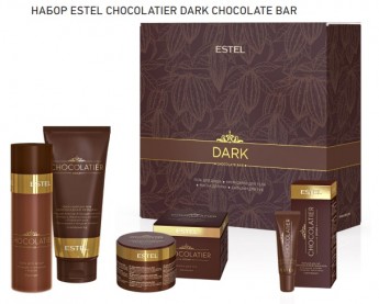 Estel Professional Otium Chocolatier Dark Chocolate Bar  Лимитированный подарочный набор (Гель для душа + Крем-скраб для тела «Шоколадная крошка» + Маска для рук + Бальзам для губ «Французский поцелуй»)