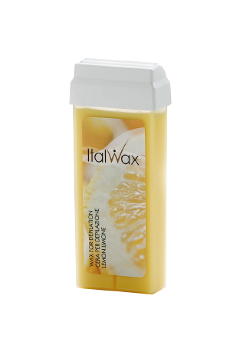 ItalWax Wax For Depilation Lemon 100 мл Плотный воск с высоким содержанием диоксида титана для удаления жестких, коротких волос. Содержит экстракт лимона, обладает антисептическими свойствами. Имеет  повышенную адгезивность. Воск с ароматом лимона (Лимон)
