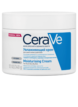 CeraVe Moisturising Cream For Dry To Very Dry Skin 340 мл Увлажняющий крем для сухой и очень сухой кожи лица и тела