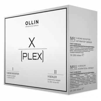 Ollin Professional X-Plex Набор (№1 X-Bond Booster Активатор связей 1 шт х 250 мл; №2 X-Sealer Усилитель связей 2 шт х 250 мл)