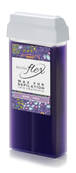 ItalWax Flex Wax For Depilation Wine 100 мл Пластичный воск, содержит экстракт виноградных косточек, мягко удаляет волосы любого типа, не вызывает шелушения кожи, не оставляет следов липкости (Вино)