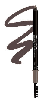 Provoc Semi-Permanent Gel Eyebrow Pencil Weterproof 102 Подводка гелевая водостойкая для бровей в карандаше (коричневый)