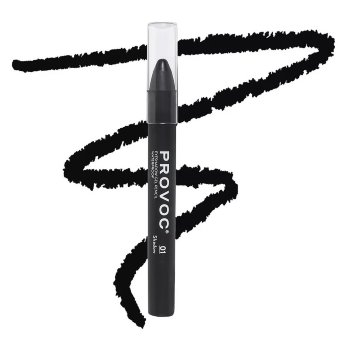 Provoc Eyeshadow Gel Pencil Waterproof 01 Shadow Тени-карандаш водостойкие  (черный матовый)