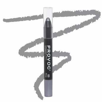 Provoc Eyeshadow Gel Pencil Waterproof 03 Sharp Тени-карандаш водостойкие  (мокрый асфальт шиммер)