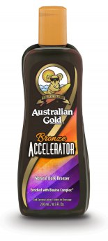 Australian Gold Accelerator Bronze Лосьон-активатор выработки меланина с натуральными, тёмными бронзаторами.