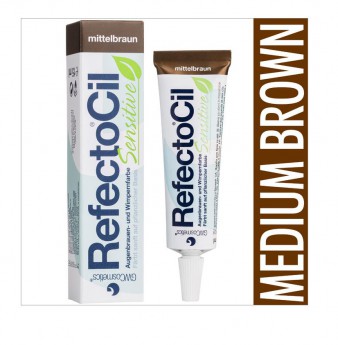 RefectoCil Sensetive Medium Brown  Краска для бровей и ресниц для чувствительных глаз и кожи (Коричневый)