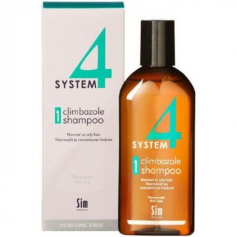 Sim Sensitive System 4 Therapeutic Climbazole Shampoo 1 215 мл Терапевтический шампунь № 1 для нормальной и жирной кожи головы 