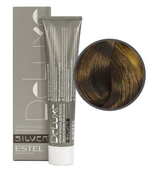 Estel Professional De Luxe Silver Color Cream 7/0 Стойкая крем-краска для волос для закрашивания седины (Русый)