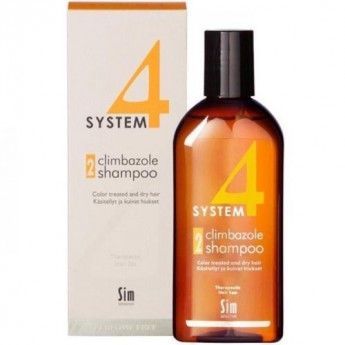 Sim Sensitive System 4 Therapeutic Climbazole Shampoo 2 215 мл Терапевтический шампунь № 2 для сухих поврежденных и окрашенных волос