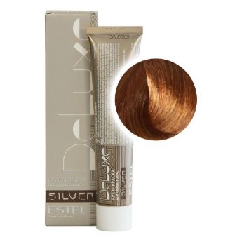 Estel Professional De Luxe Silver Color Cream 7/43 Стойкая крем-краска для волос для закрашивания седины (Русый медно-золотистый)