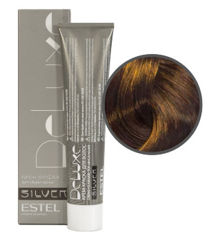 Estel Professional De Luxe Silver Color Cream 7/47 Стойкая крем-краска для волос для закрашивания седины (Русый медно-коричневый)