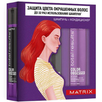 Matrix Total Results Color Obsessed Set Набор для защиты цвета окрашенных волос (шампунь + кондиционер)