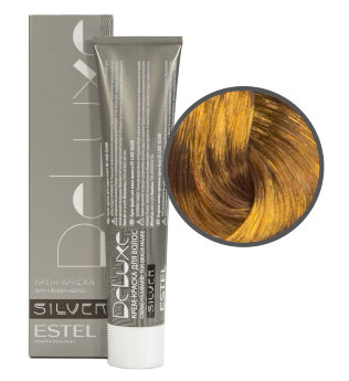 Estel Professional De Luxe Silver Color Cream 8/47 Стойкая крем-краска для волос для закрашивания седины (Светло-русый медно-коричневый)