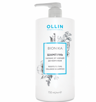 Ollin Professional BioNika Roots To Tips Balance Shampoo 750 мл Шампунь Баланс от корней до кончиков