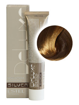 Estel Professional De Luxe Silver Color Cream 8/75 Стойкая крем-краска для волос для закрашивания седины (Светло-русый коричнево-красный)