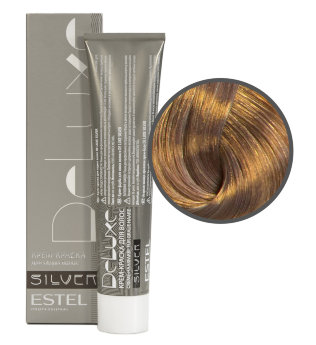Estel Professional De Luxe Silver Color Cream 8/76 Стойкая крем-краска для волос для закрашивания седины (Светло-русый коричнево-фиолетовый)
