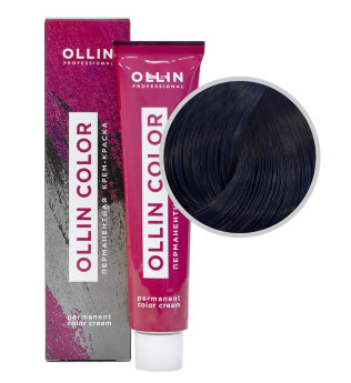 Ollin Professional Color Permanent Color Cream 1-0 60 мл Перманентная крем-краска для волос (цвет иссиня-черный)