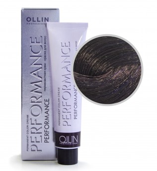 Ollin Professional Performance Permanent Color Cream 2-22 60 мл Перманентная крем-краска для волос с экстрактом лекарственных растений и протеинами шёлка (цвет черный фиолетовый)