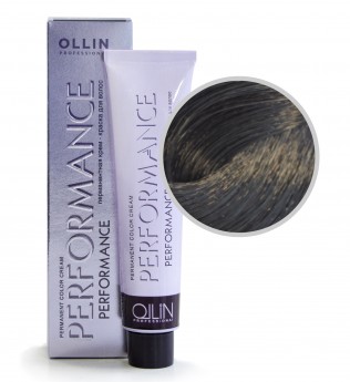 Ollin Professional Performance Permanent Color Cream 4-09 60 мл Перманентная крем-краска для волос с экстрактом лекарственных растений и протеинами шёлка (цвет шатен прозрачно-зеленый)