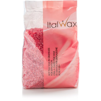 ItalWax Wax For Depilation In Granules Rose 1 кг Прозрачный пленочный воск в гранулах наносится тонким слоем, снимается пленкой. Эффективно удаляет жесткие и короткие волоски. Идеален для зоны подмышек и классического бикини (Роза)