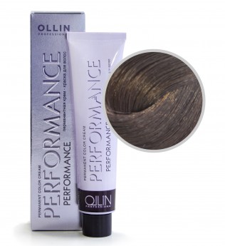 Ollin Professional Performance Permanent Color Cream 4-3 60 мл Перманентная крем-краска для волос с экстрактом лекарственных растений и протеинами шёлка (цвет шатен золотистый)