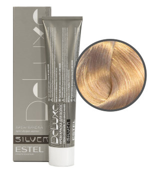 Estel Professional De Luxe Silver Color Cream 9/76 Стойкая крем-краска для волос для закрашивания седины (Блондин коричнево-фиолетовый)