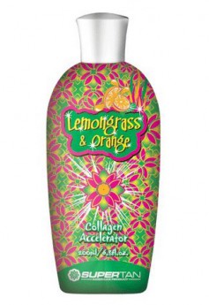 SuperTan Lemongrass &amp; Orange 200 мл Активный ускоритель загара с коллагеном (Лимон и апельсин ускоритель загара + алоэ)