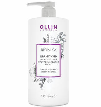 Ollin Professional BioNika Energy Shampoo Anti Hair Loss 750 мл Шампунь энергетический против выпадения волос 